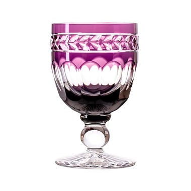 Taça Cristal Lapidado P/água Laranjeiras Mozart 450ml Ametista