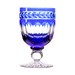 Taça Cristal Lapidado P/água Laranjeiras Mozart 450ml Azul Escuro