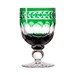 Taça Cristal Lapidado P/água Laranjeiras Mozart 450ml Verde Escuro