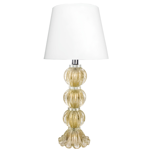 Abajur Murano Versailles Cristal C/Ouro 24k