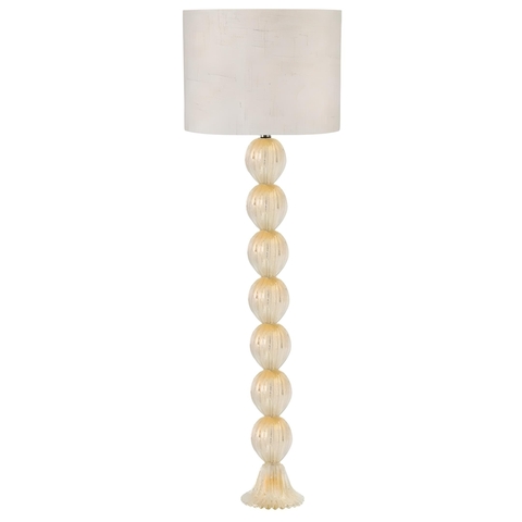 Abajur Murano de Chão Munique Cristal com Ouro 24k