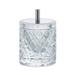 Porta Cotonete Murano Lush Cristal e Prata