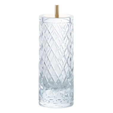 Porta Escova Murano Lush Cristal e Dourado