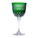 Taça Cristal Lapidado 78 P/água Verde Escuro
