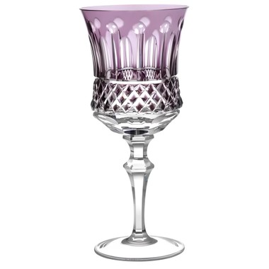 Taça Cristal Lapidado 69 P/Vinho Tinto Ametista Mozart 340ml