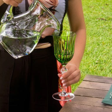 Taça 37 Cristal Lapidado 66 água Verde Claro 460ml