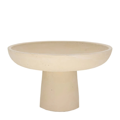 Centro de Mesa Cimento com Pé Bege Médio