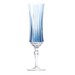 Taça Cristal Lapidado 66 P/Champagne Azul Claro 210ml