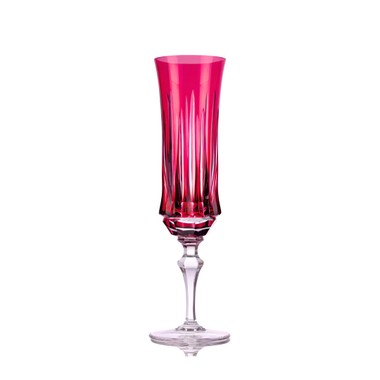 Taça Cristal Lapidado 66 P/Champagne Rosa 210ml