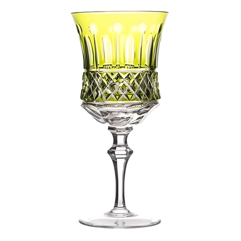 Taça Cristal Lapidado 69 P/água Verde Claro Mozart 370ml