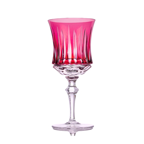 Taça Cristal Lapidado 66 P/água Rosa 360ml