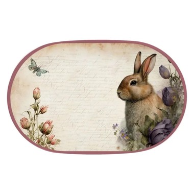 Travessa Oval Coelha Acacia