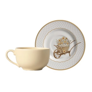 Xicara e Pires de Pascoa Garden