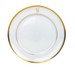 Kit 6 Pratos Rasos de Porcelana Monograma Borda Personalizadas Ouro 24k