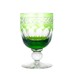 Taça Cristal Lapidado P/água Laranjeiras Mozart 450ml Verde Claro