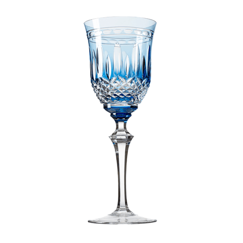 Taça Cristal Lapidado 68 P/Vinho Tinto Azul Claro Mozart 300ml