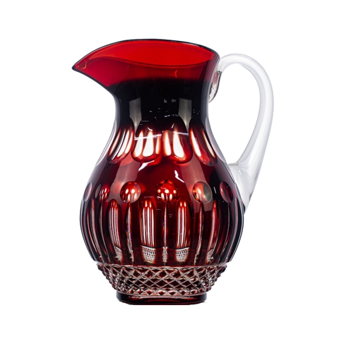 Jarra de Cristal Lapidado 69 Vermelho