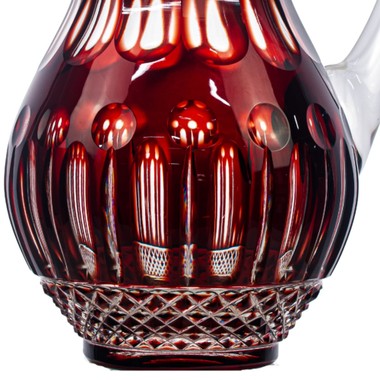 Jarra de Cristal Lapidado 69 Vermelho