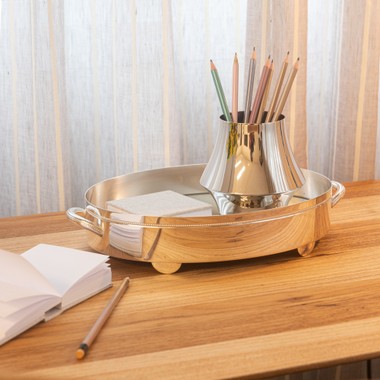 Bandeja Prata Oval Bloom Saint James