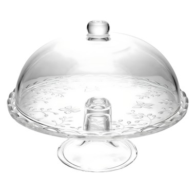 Prato P/Bolo de Cristal New Butterfly