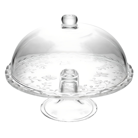 Prato P/Bolo de Cristal New Butterfly
