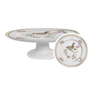 Boleira Pequena Sweet Bird C/ Filete Ouro