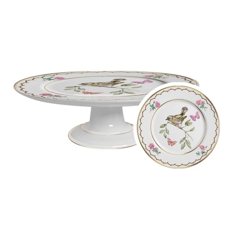 Boleira Pequena Sweet Bird C/ Filete Ouro