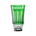 Copo Cristal Lapidado 68 Long Drink Verde Escuro