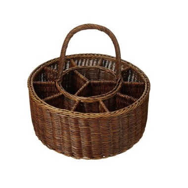 Cesta Grande Rattan para Vinho e Champagne