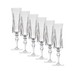 Kit 6 Taças de Cristal Lapidado P/Champagne Incolor 210ml