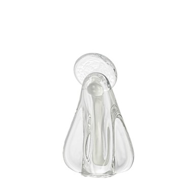 Imagem Mini Santa Cristal Murano Quartzo Perola