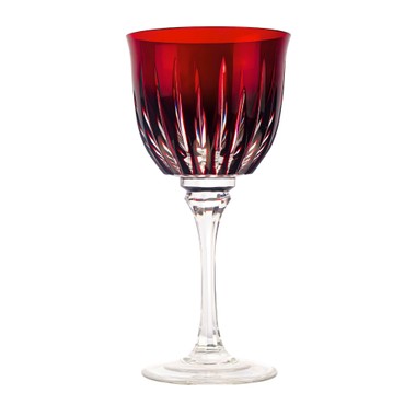 Taça de Cristal Lapidado 66 P/Vinho Tinto Vermelho