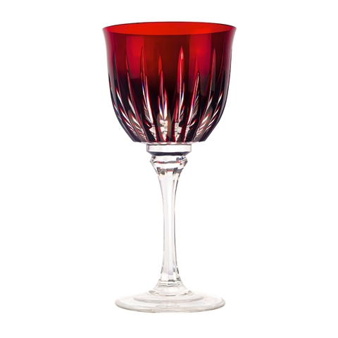 Taça de Cristal Lapidado 66 P/Vinho Tinto Vermelho