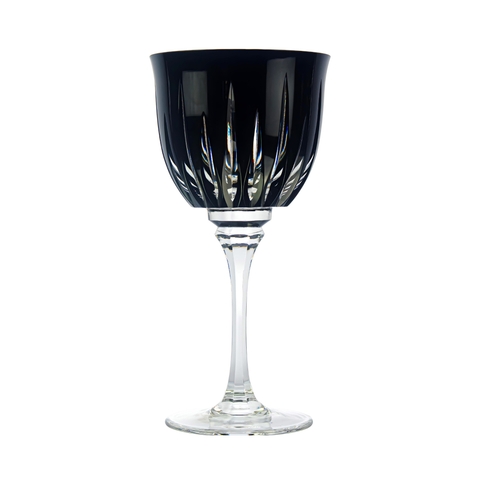 Taça de Cristal Lapidado 66 P/Vinho Tinto Preto