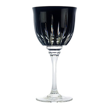 Taça de Cristal Lapidado 66 P/Agua Preto