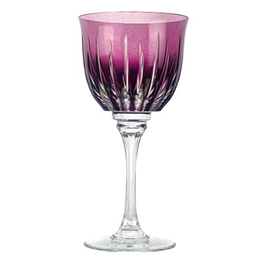 Taça de Cristal Lapidado 66 P/Agua Ametista