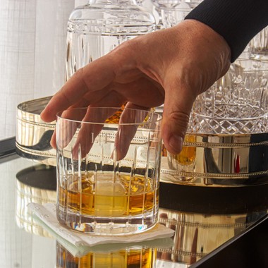 Copo de Cristal Lapidado 10 P/Whisky Incolor