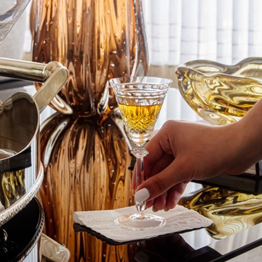 Taça de Cristal P/Licor Lapidado 68 Colombia Incolor