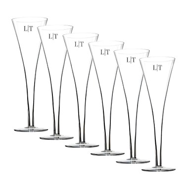 Kit 6 Taças de Cristal P/Champagne 230ml