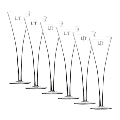 Kit 6 Taças de Cristal P/Champagne 230ml