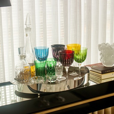 Bandeja Galeria Lisa Oval Média Aço Inox com Fundo de Madeira St James