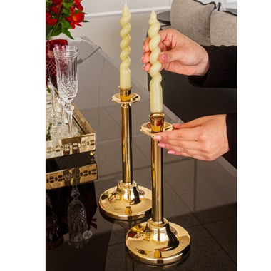 Castiçal Ouro 24k Bloom St James