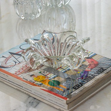 Cachepot Murano Camélia Cristal