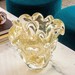 Vaso Murano Traun Cristal com Ouro 24k