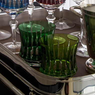 Copo Cristal Lapidado 66 Whisky Verde Claro 325ml