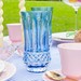 Copo Cristal Lapidado 69 Long Azul Claro Claro 400ml