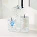 Porta Cotonete Murano Lush Cristal e Prata