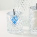 Porta Cotonete Murano Lush Cristal e Prata