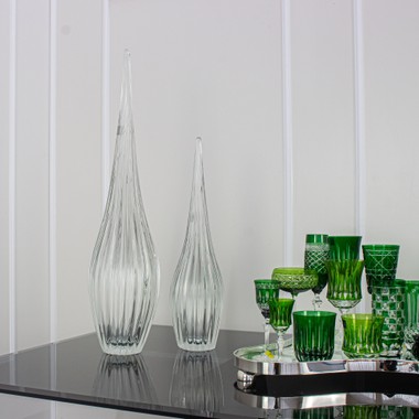 Kit 2 Gotas de Murano Eiffel M e G Cristal