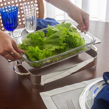 Porta Pirex Prata Grande St James